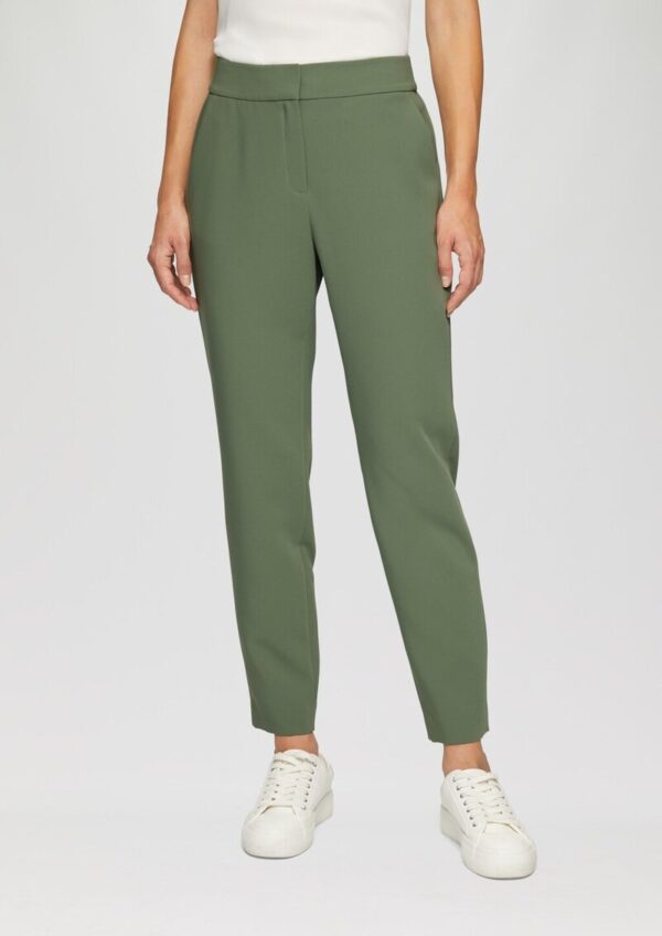 Slim: Cigarette Pants in Ankle-Länge aus Twill