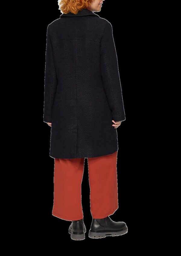 Mantel mit Reverskragen und klassischem Fischgrat-Muster