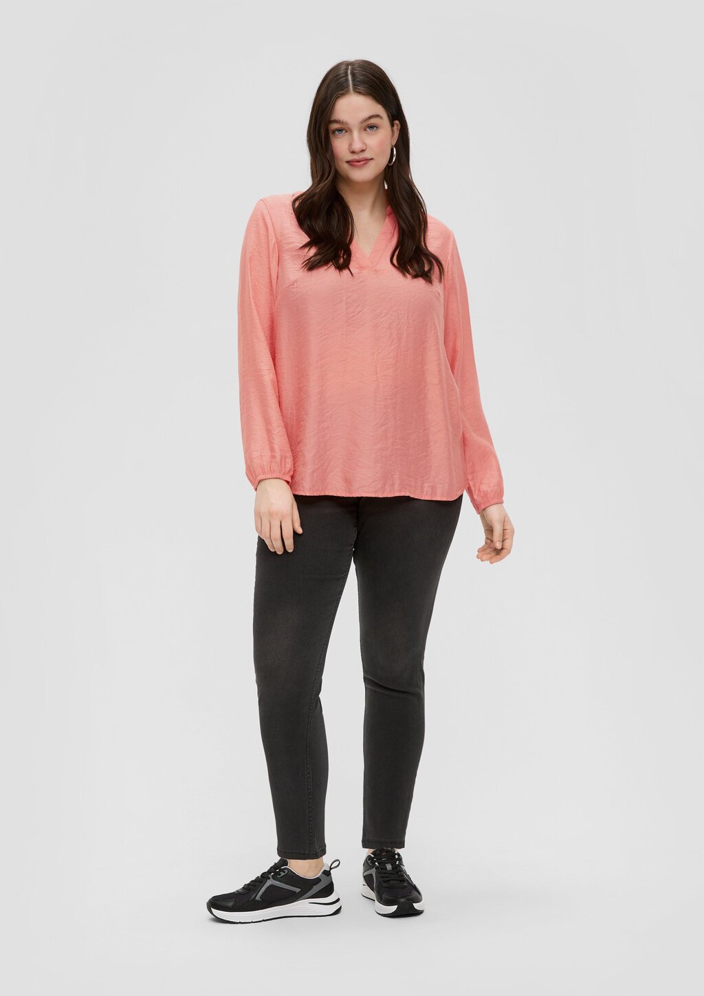 Hemdbluse mit Dobby-Struktur