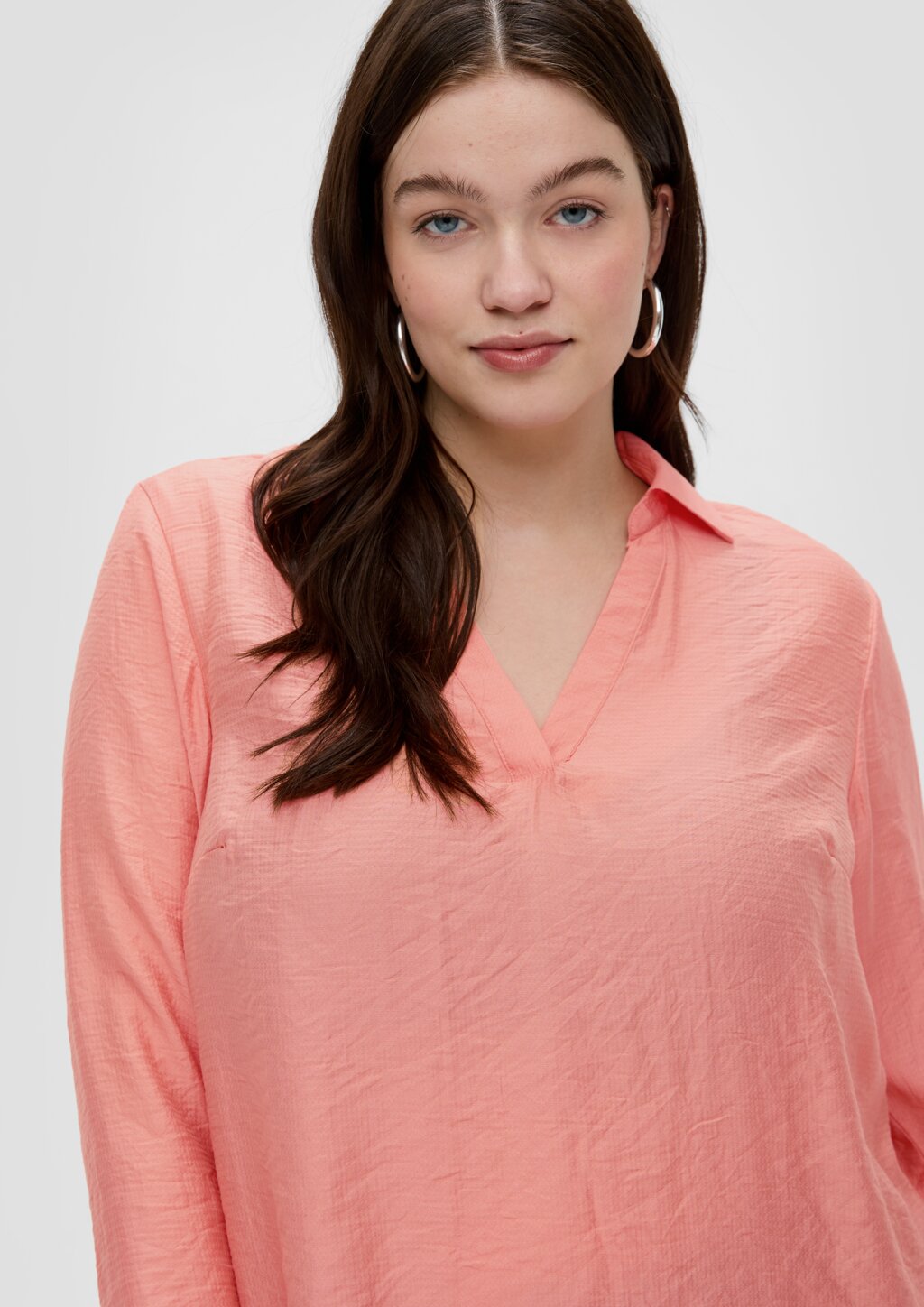 Hemdbluse mit Dobby-Struktur