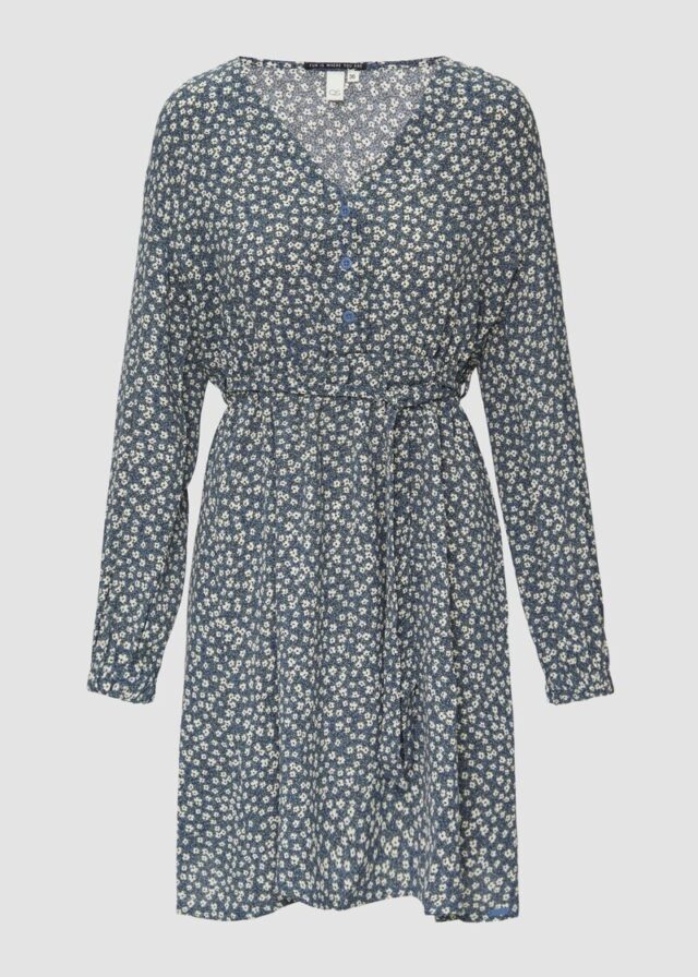 Kurzes Crêpe-Kleid mit All-over-Print