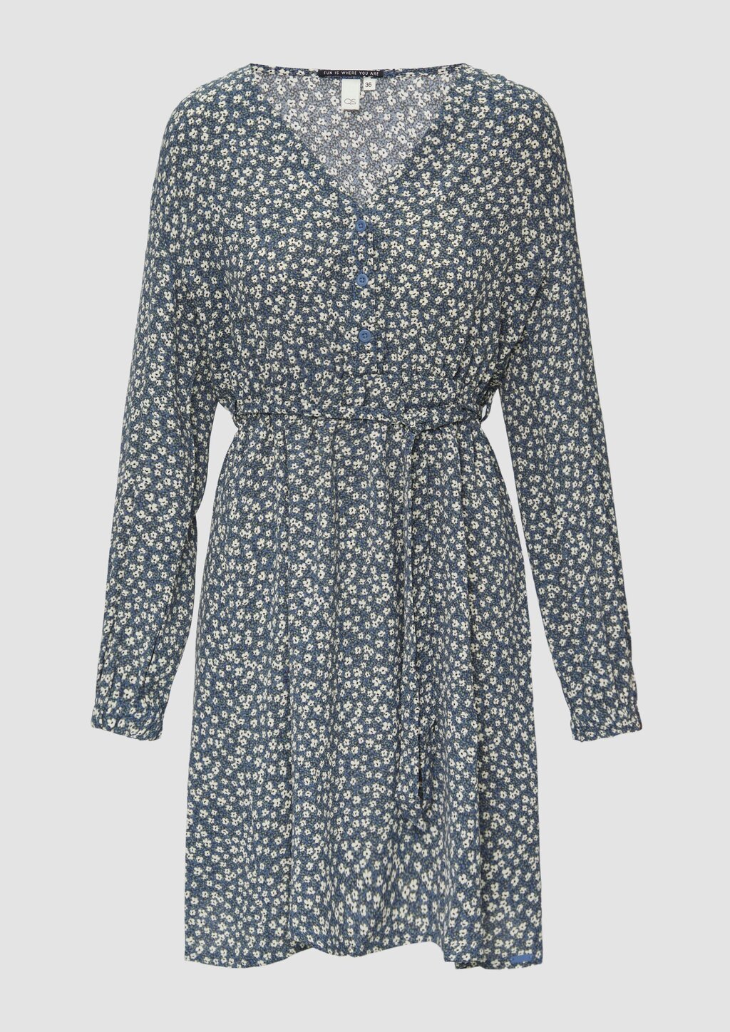 Kurzes Crêpe-Kleid mit All-over-Print