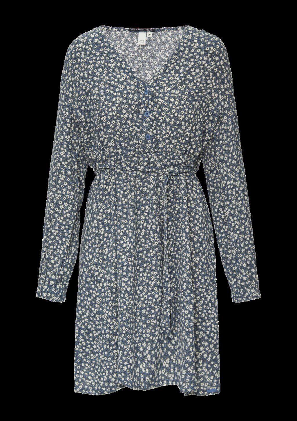 Kurzes Crêpe-Kleid mit All-over-Print