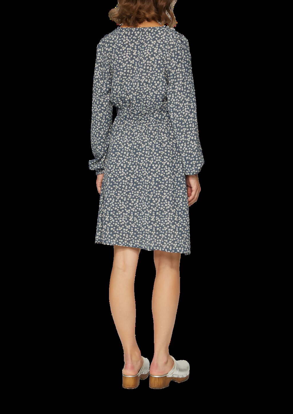 Kurzes Crêpe-Kleid mit All-over-Print