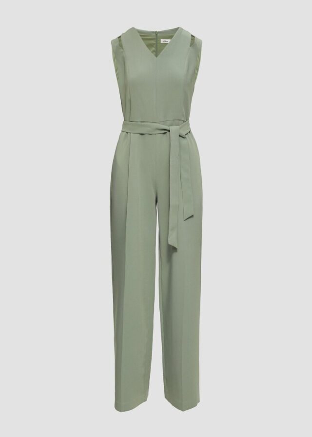 Twill-Jumpsuit mit Cut-Outs