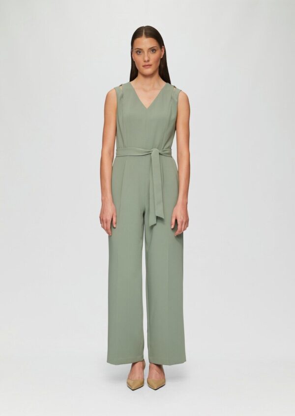 Twill-Jumpsuit mit Cut-Outs