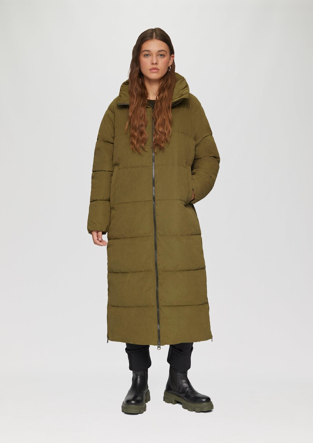 Langer wattierter Mantel