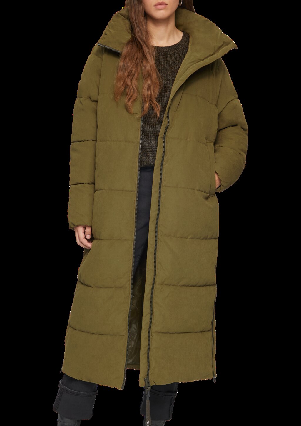 Langer wattierter Mantel