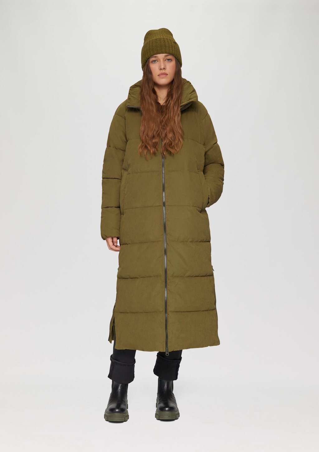 Langer wattierter Mantel