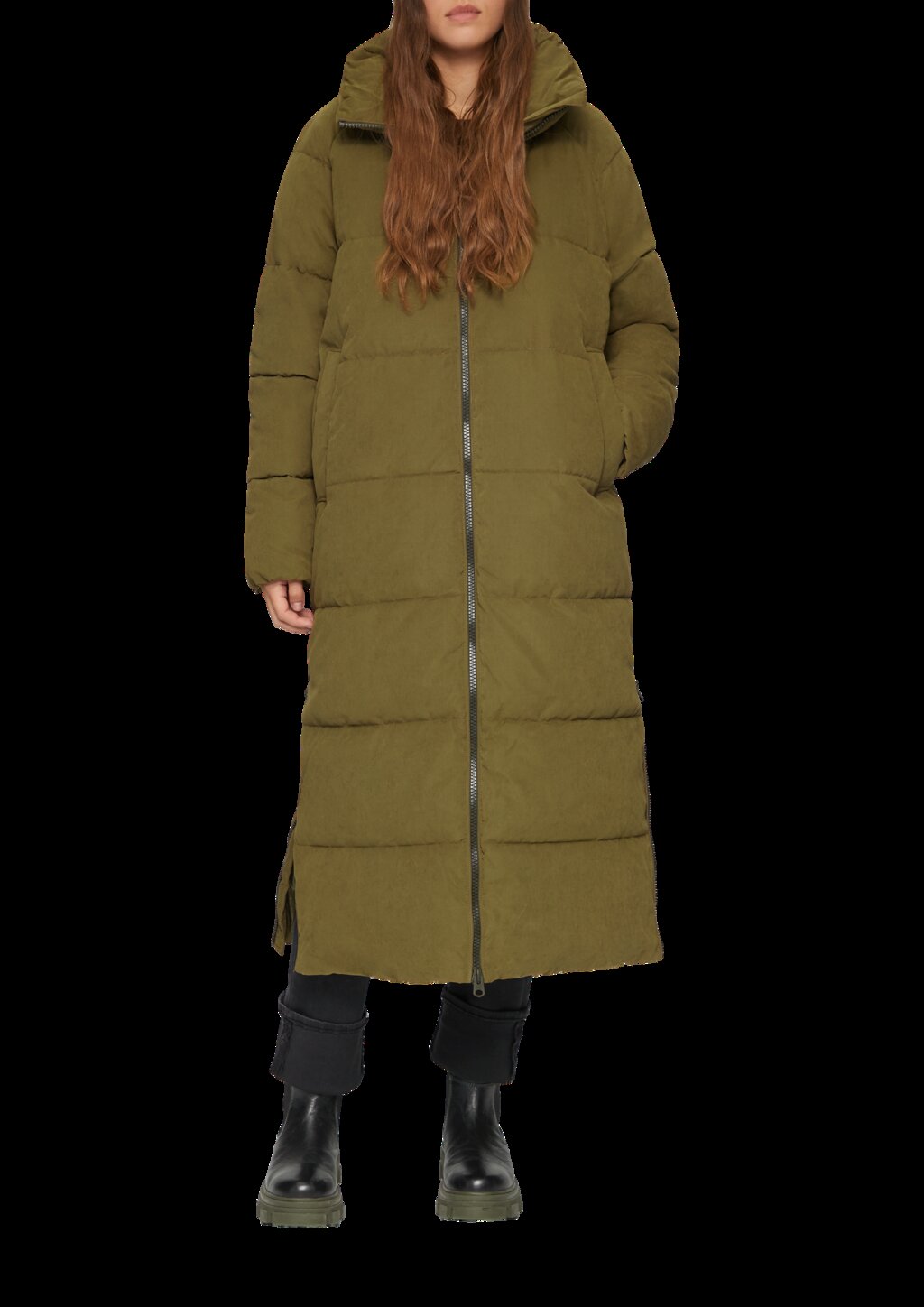 Langer wattierter Mantel