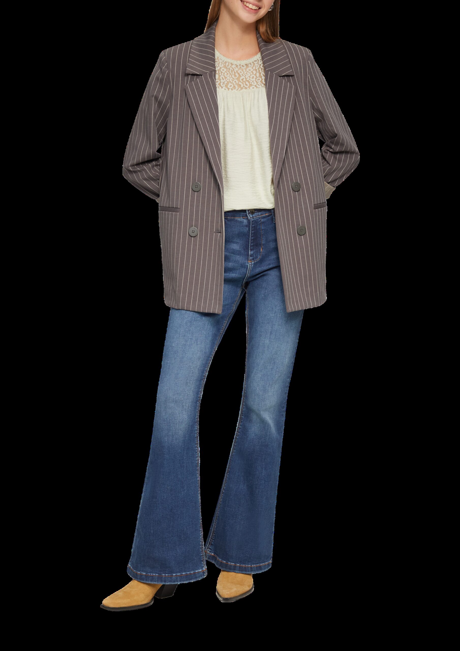 Bluse mit Leo-Spitze