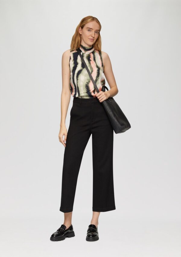 Blusentop aus Jacquard mit Schluppe