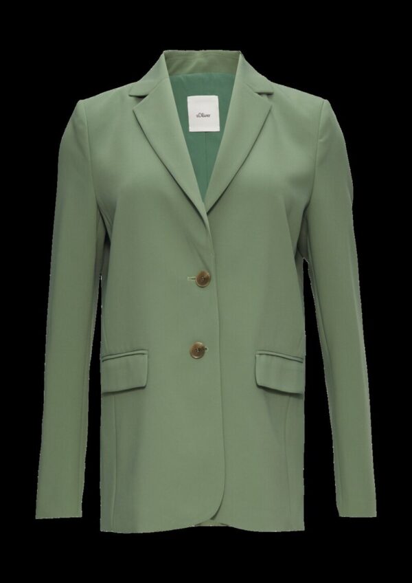 Longblazer aus Twill mit Reverskragen