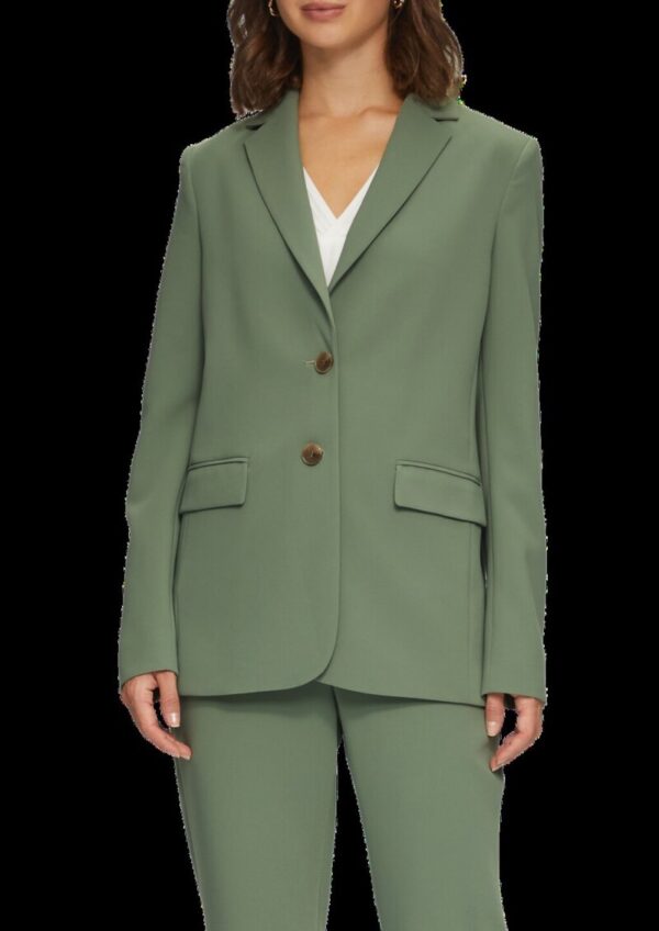 Longblazer aus Twill mit Reverskragen