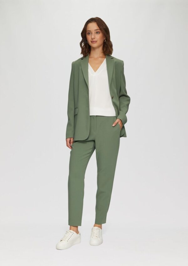 Longblazer aus Twill mit Reverskragen