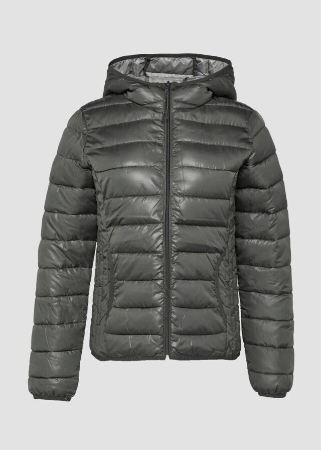 Gesteppte Outdoor-Jacke mit Kapuze