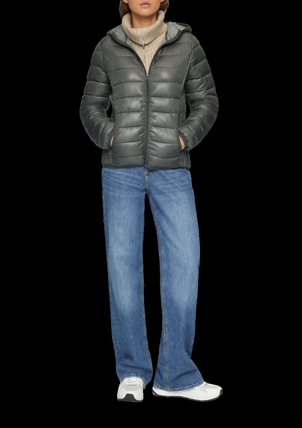 Gesteppte Outdoor-Jacke mit Kapuze