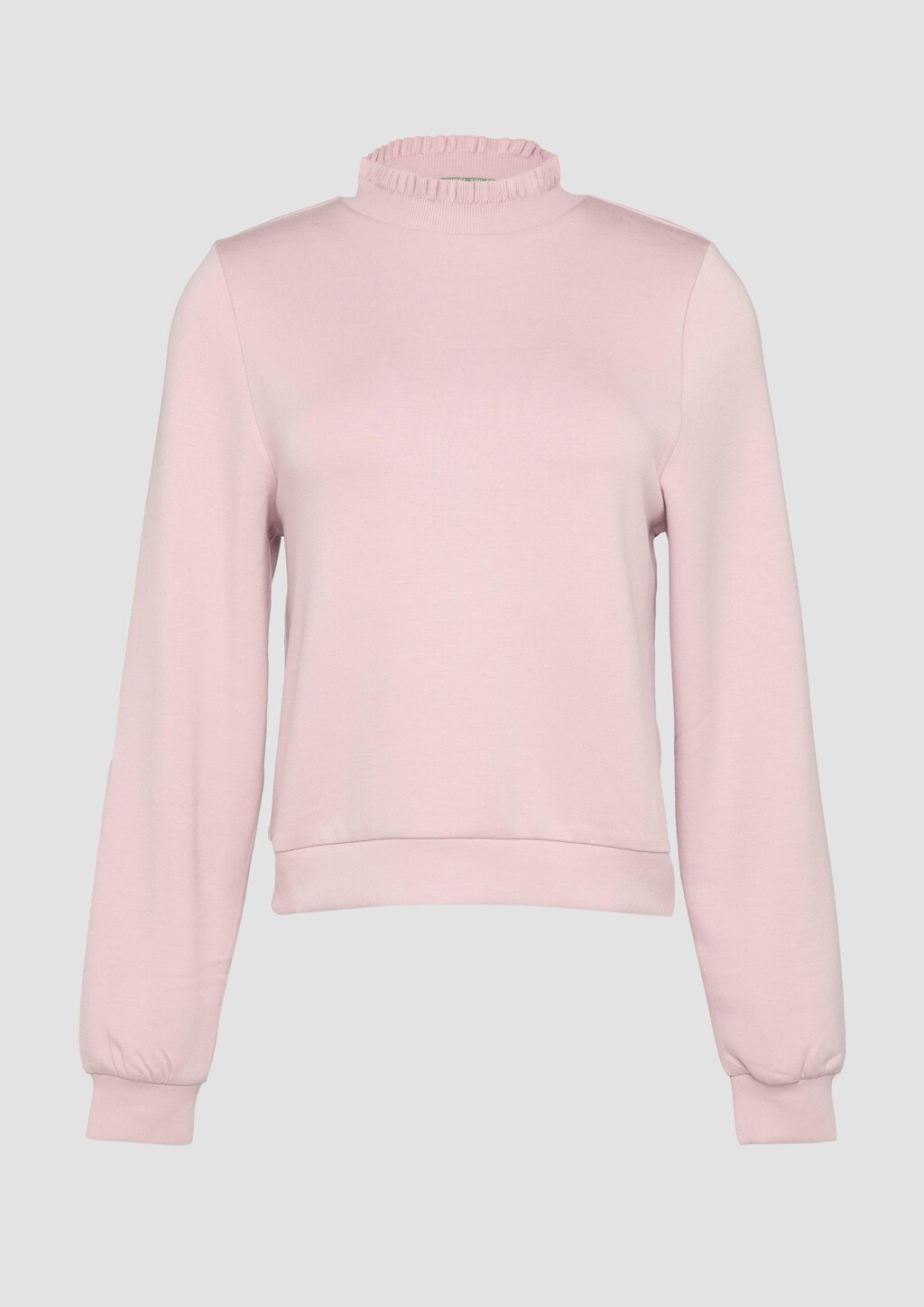 Sweatshirt mit Strickkragen aus Viskosemix