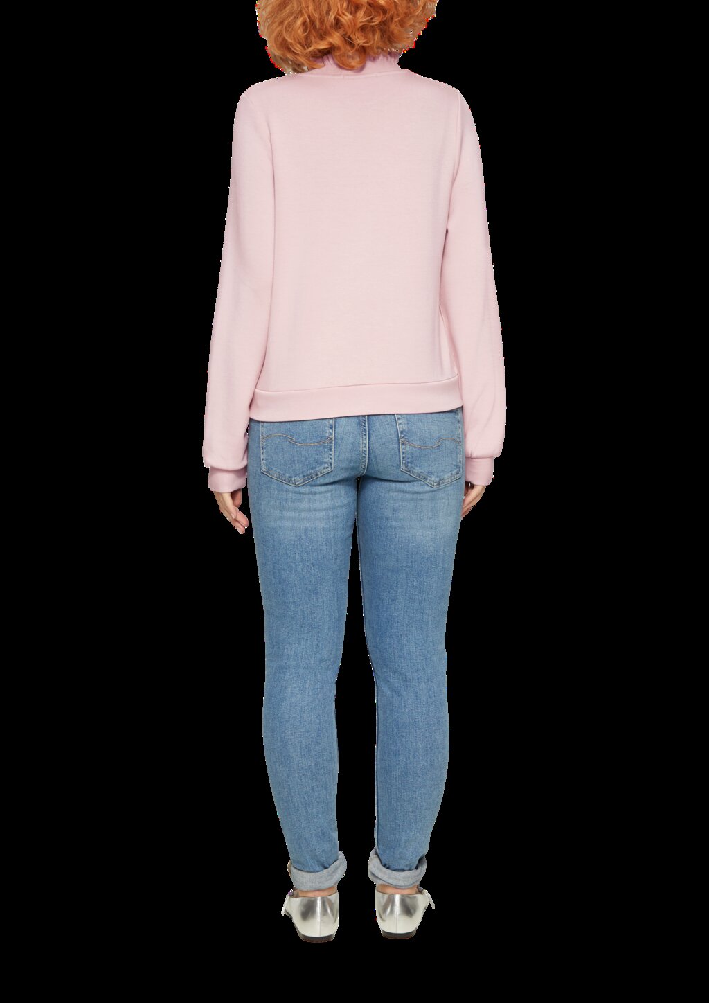 Sweatshirt mit Strickkragen aus Viskosemix