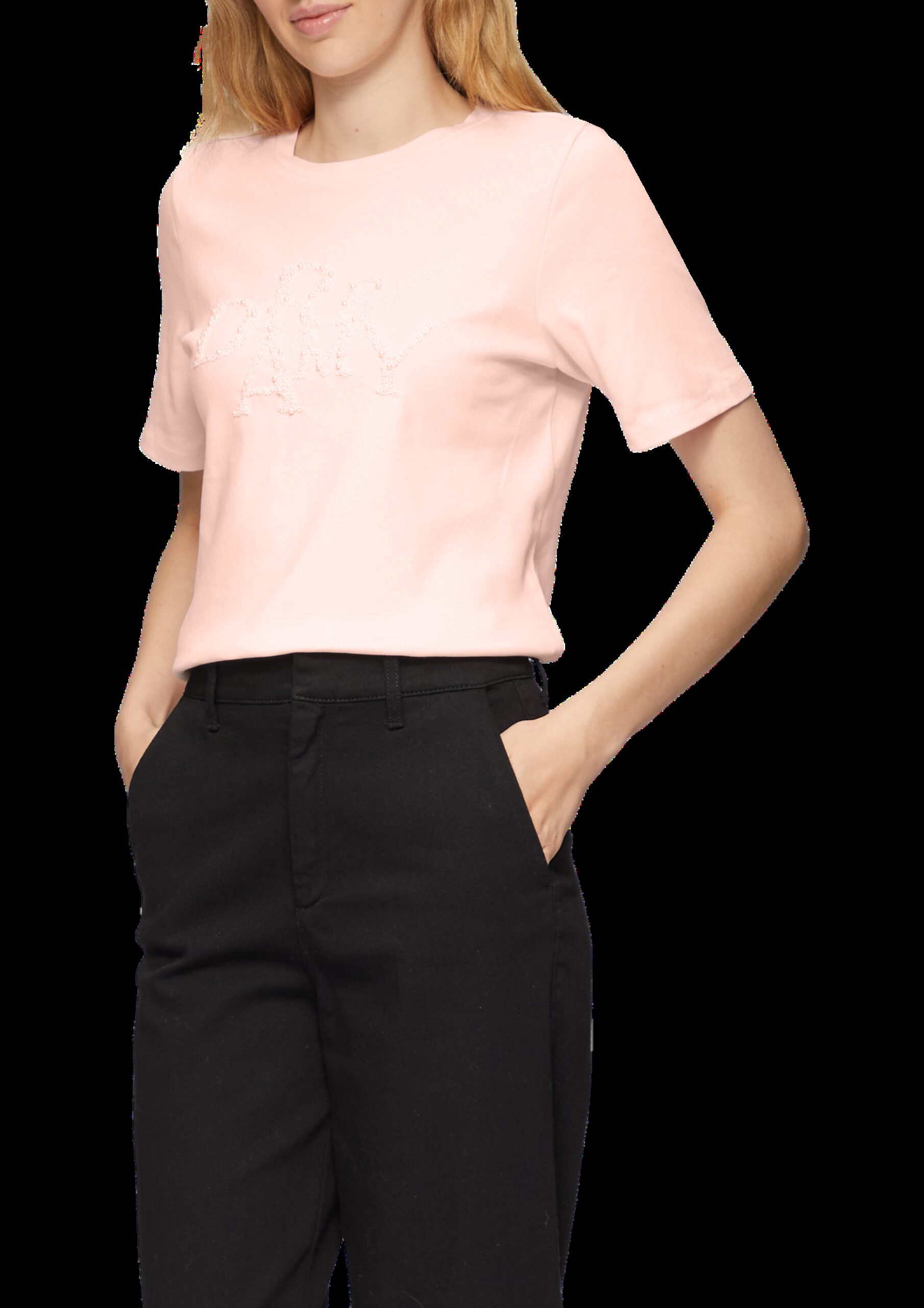 Shirt mit Schmuckperlen-Applikation