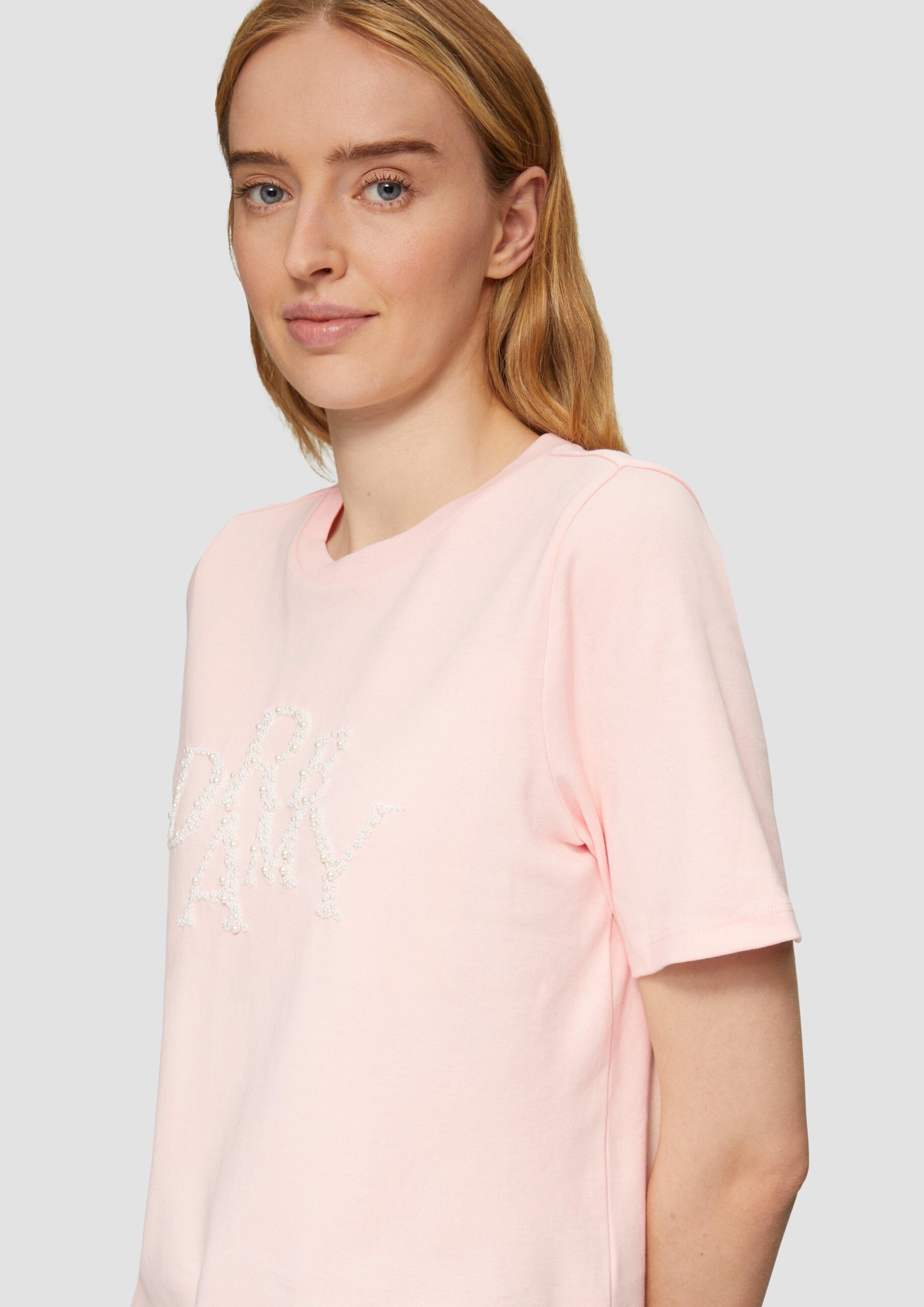 Shirt mit Schmuckperlen-Applikation