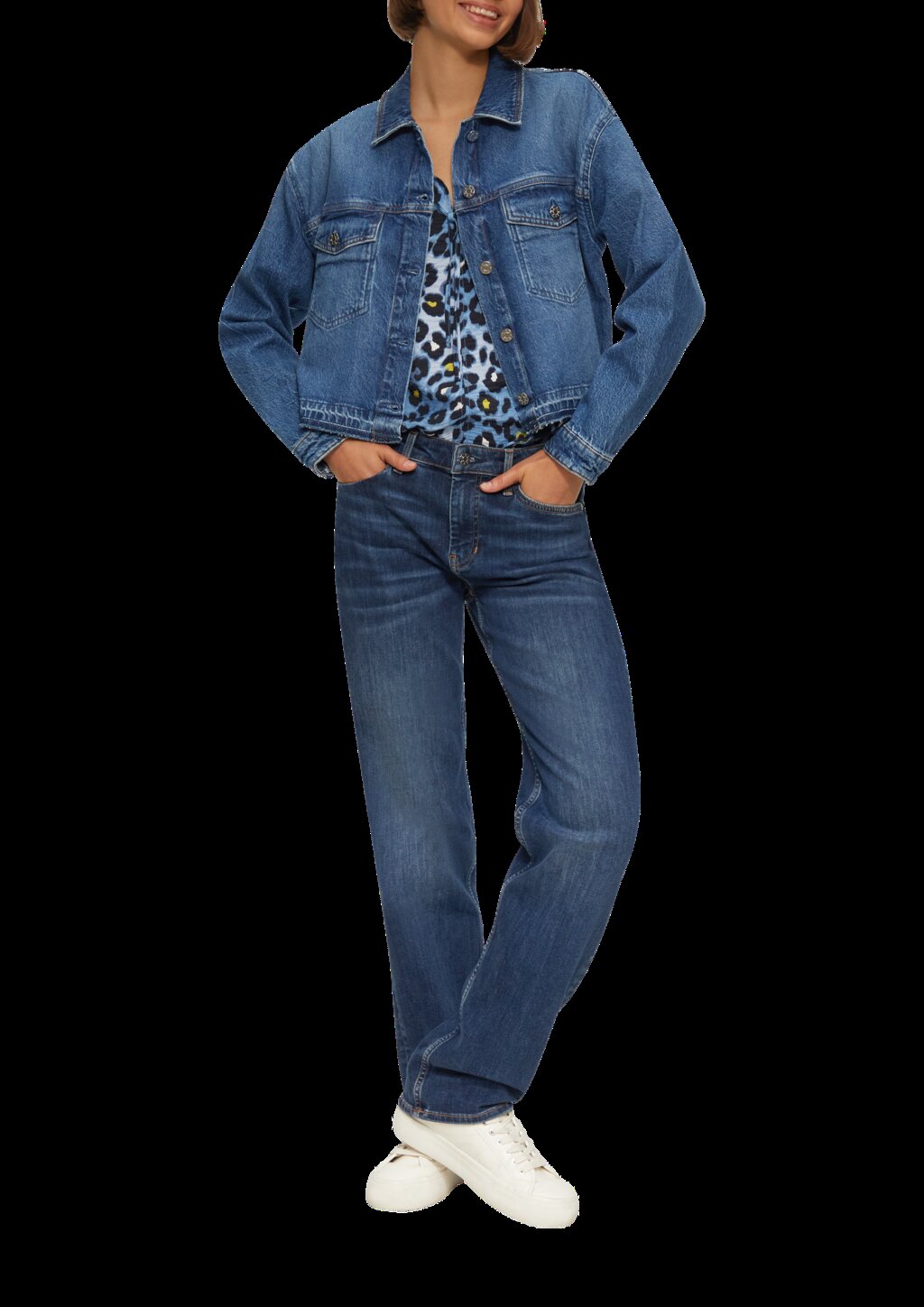 Strukturierte Bluse im O-Shape mit Raffdetails