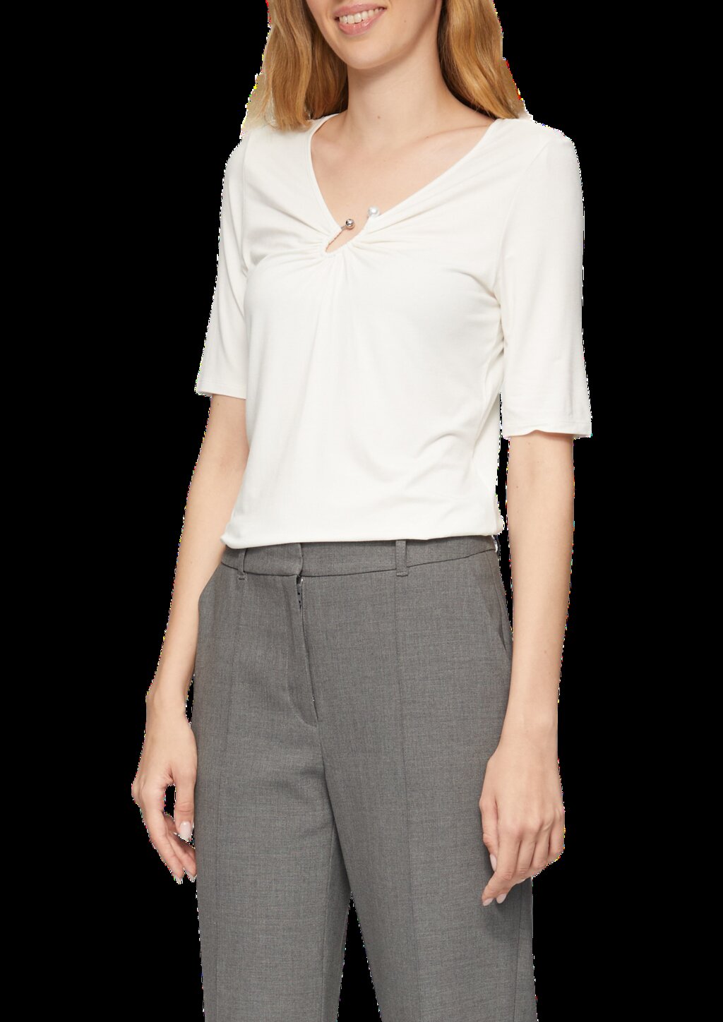 T-Shirt mit Schmuckdetail