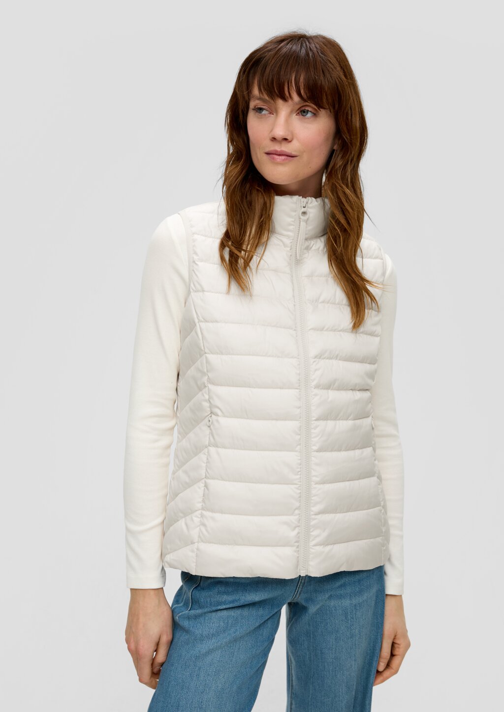 Steppweste mit Stehkragen