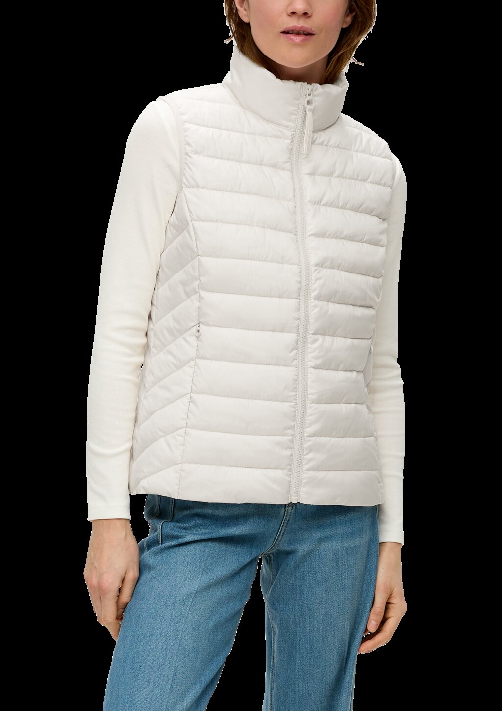 Steppweste mit Stehkragen