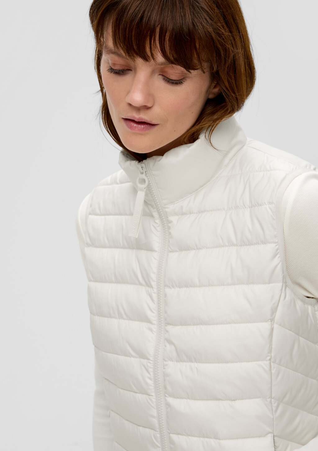 Steppweste mit Stehkragen