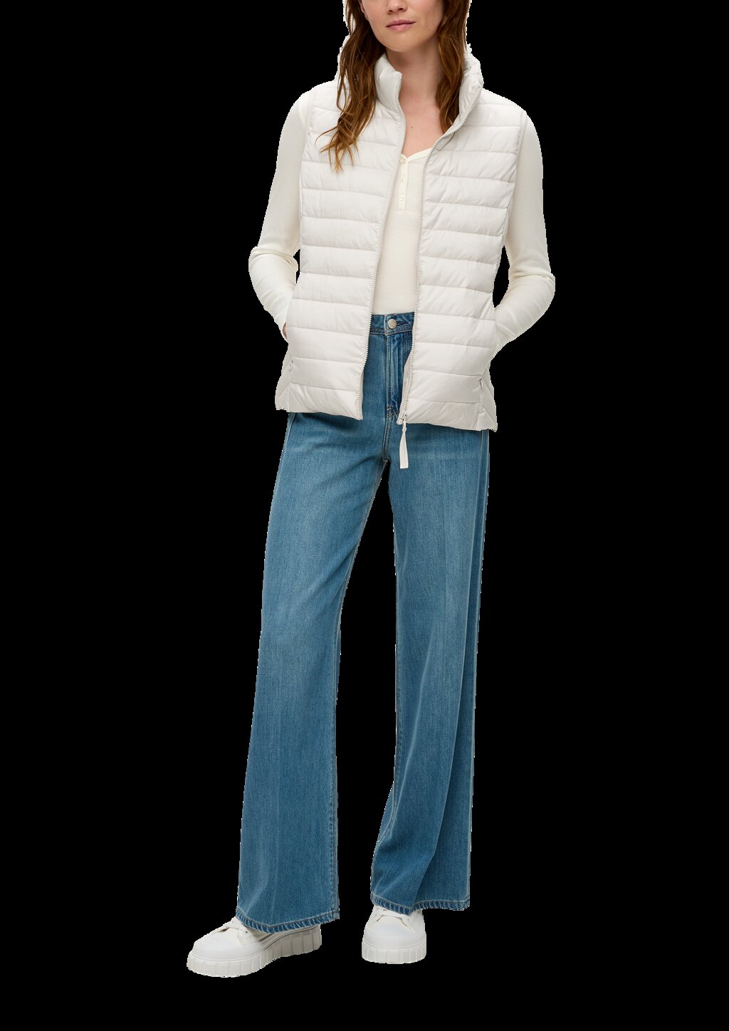 Steppweste mit Stehkragen