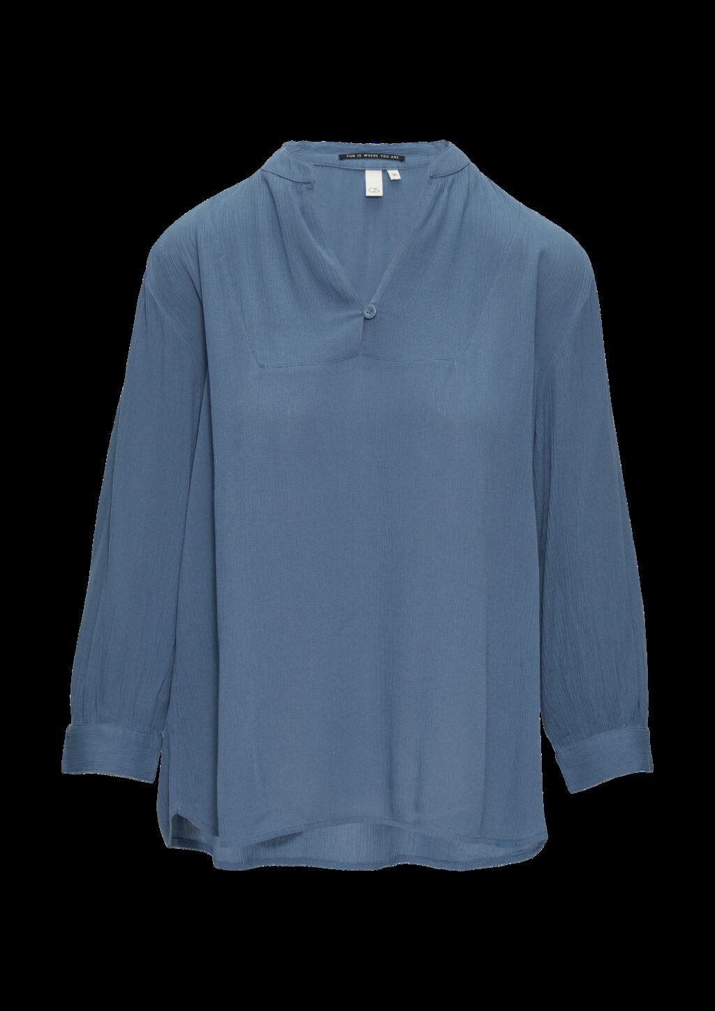 Viskose-Crêpe-Bluse mit 3/4 Arm