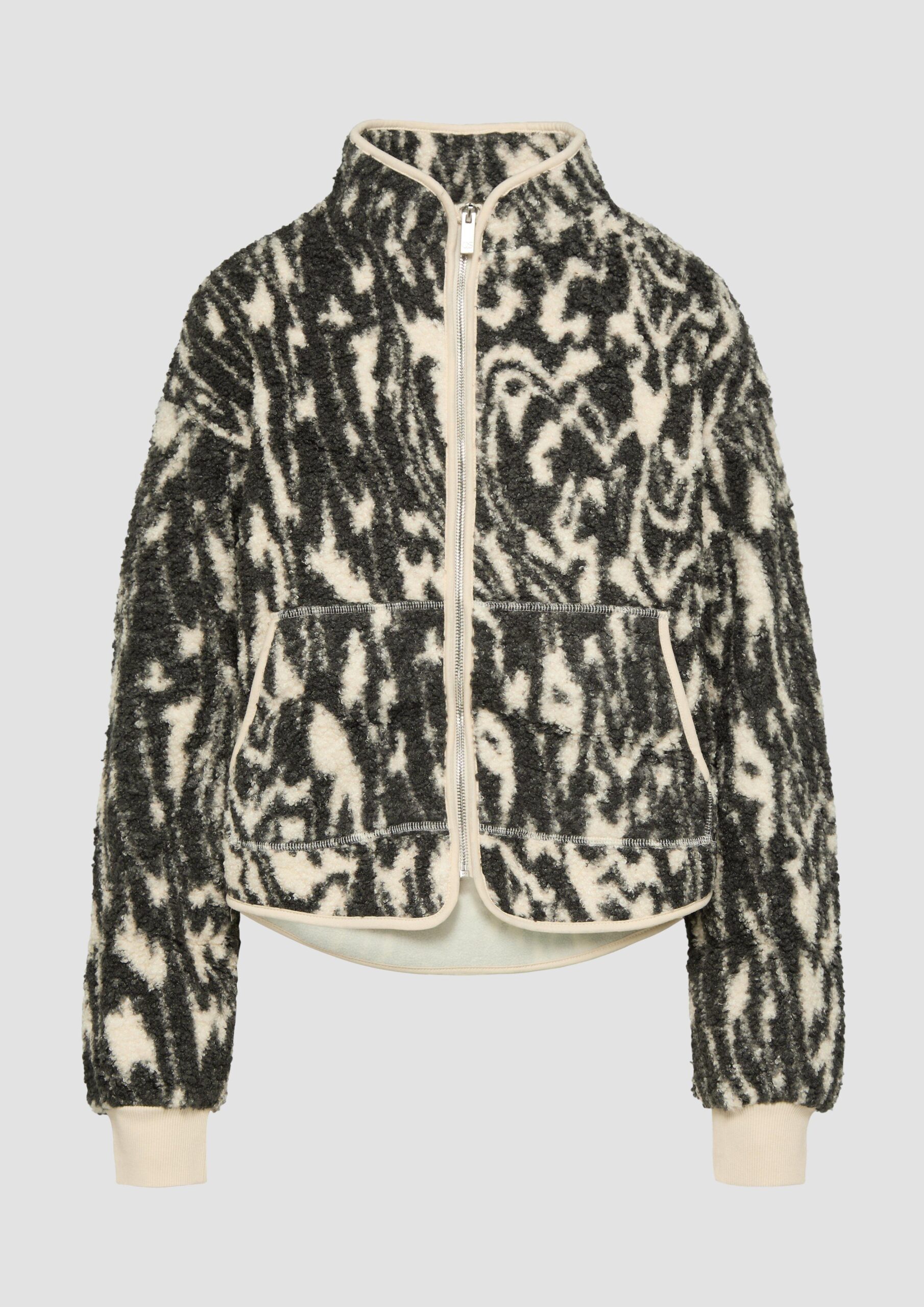 Teddyjacke mit All-over-Print