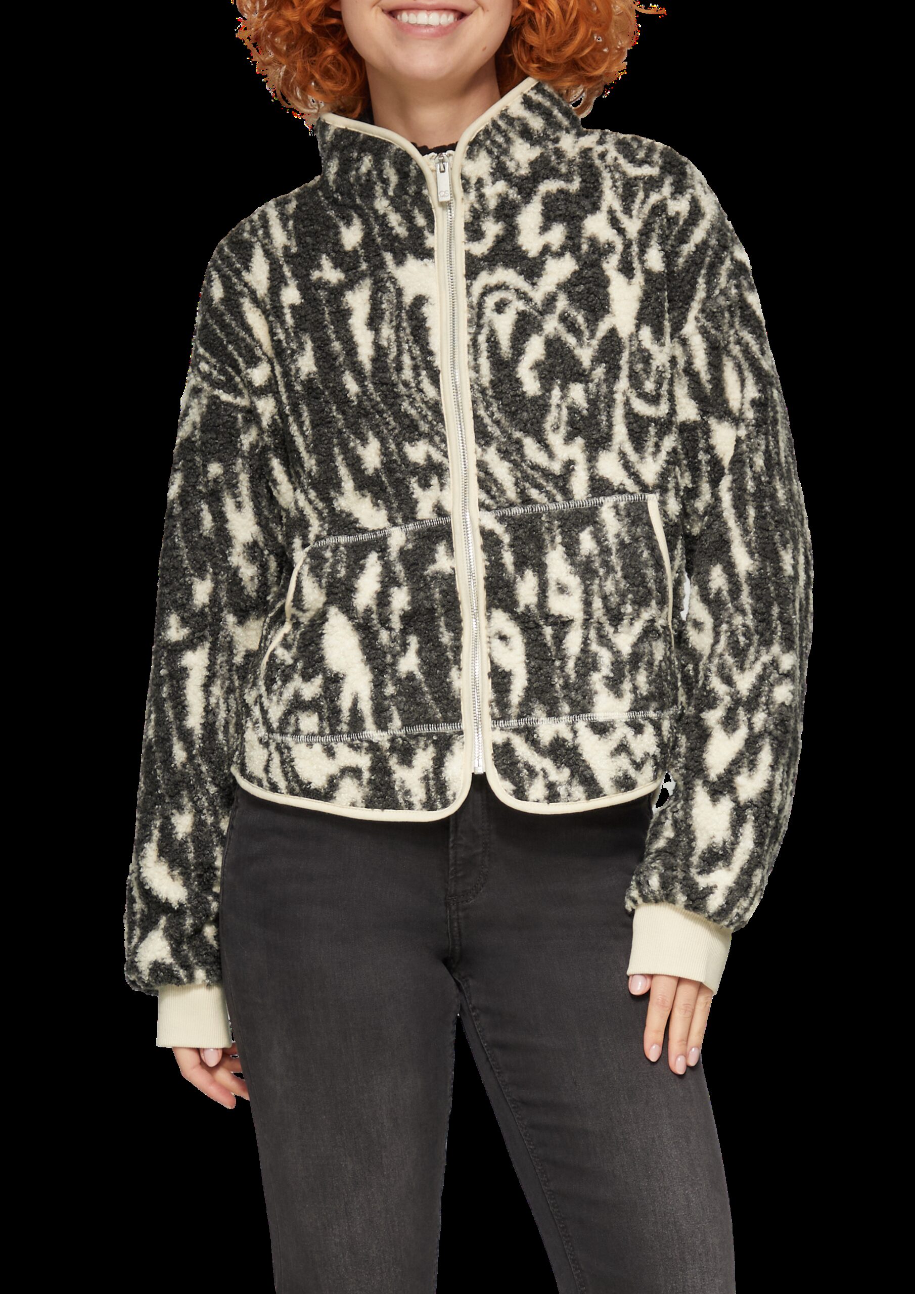 Teddyjacke mit All-over-Print