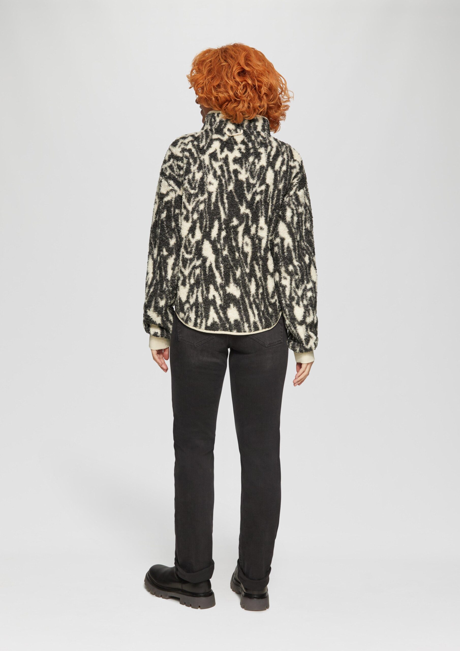 Teddyjacke mit All-over-Print