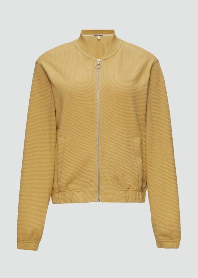 Strukturierter Sweat-Blouson aus Baumwollmix