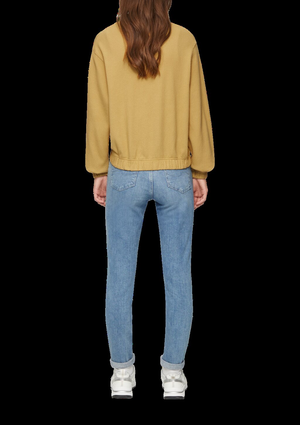 Strukturierter Sweat-Blouson aus Baumwollmix