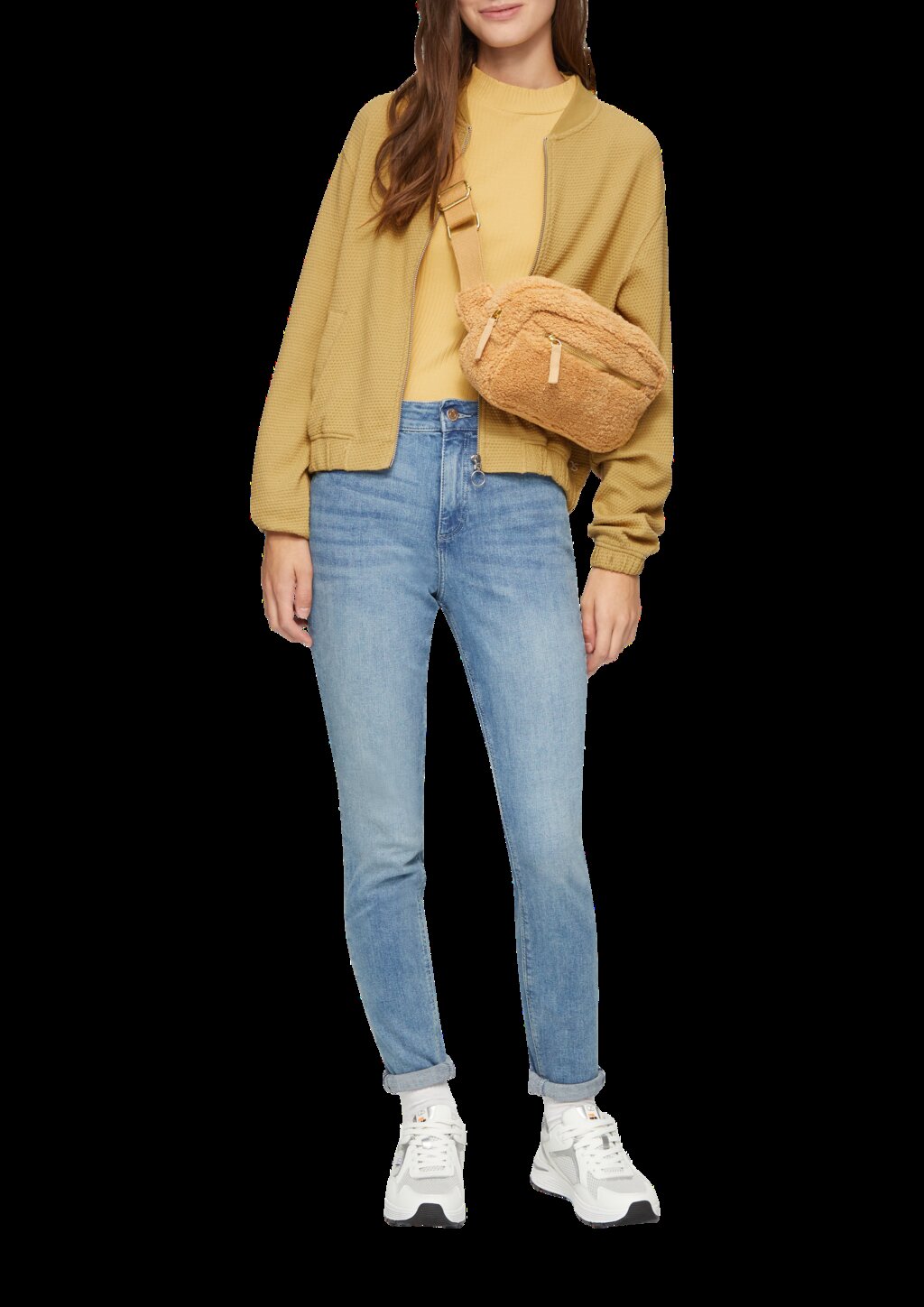 Strukturierter Sweat-Blouson aus Baumwollmix