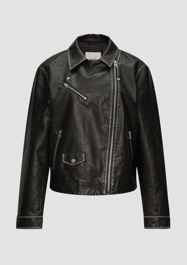 Bikerjacke in Leder-Optik