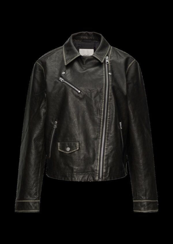 Bikerjacke in Leder-Optik