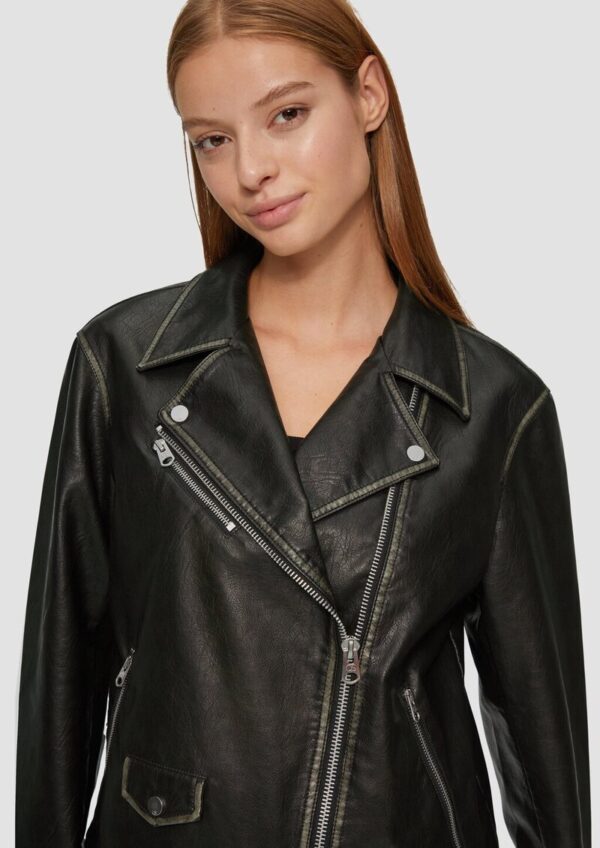 Bikerjacke in Leder-Optik