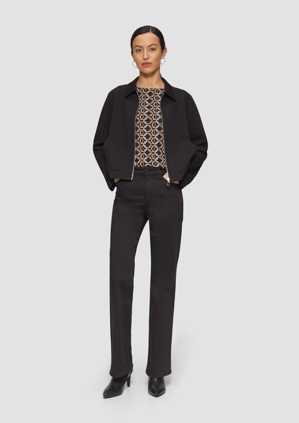 Longsleeve aus Mesh im Slim Fit