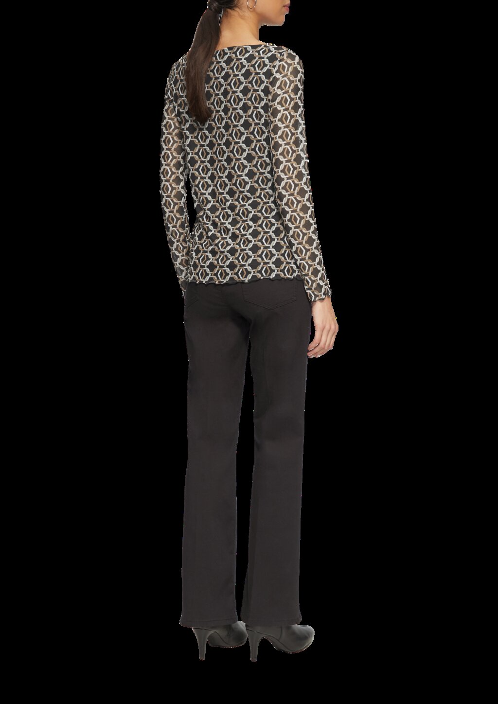 Longsleeve aus Mesh im Slim Fit