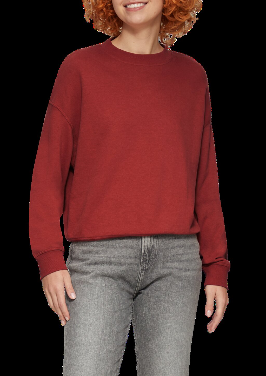 Lockeres Sweatshirt mit überschnittener Schulter