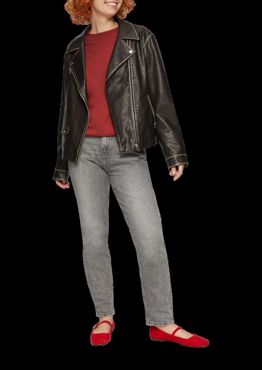 Lockeres Sweatshirt mit überschnittener Schulter