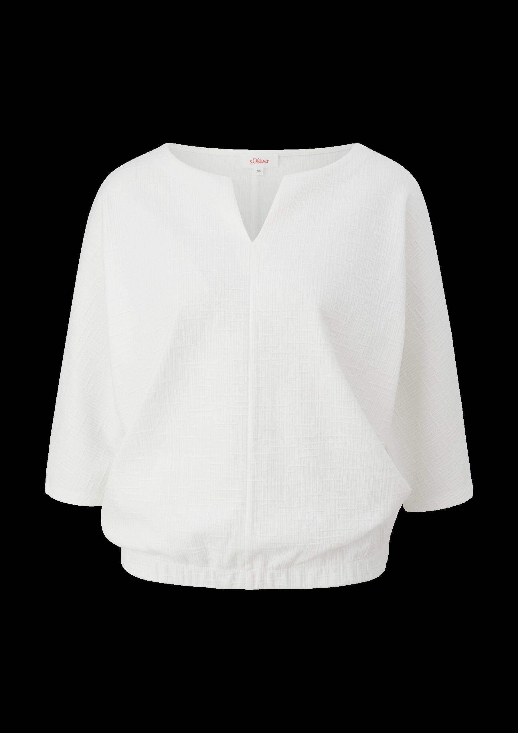 Jerseyshirt mit O-Shape und Musterstruktur