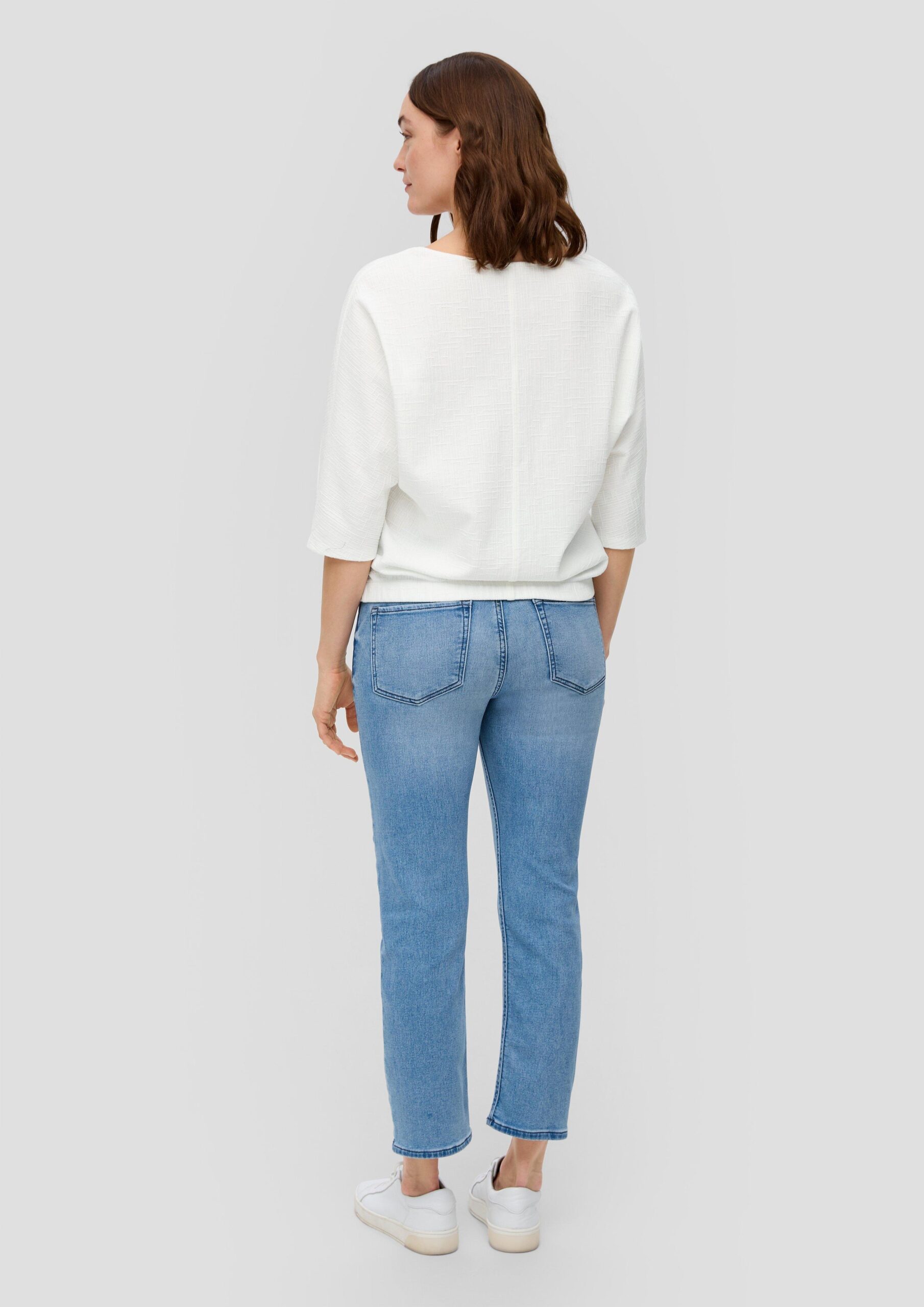 Jerseyshirt mit O-Shape und Musterstruktur