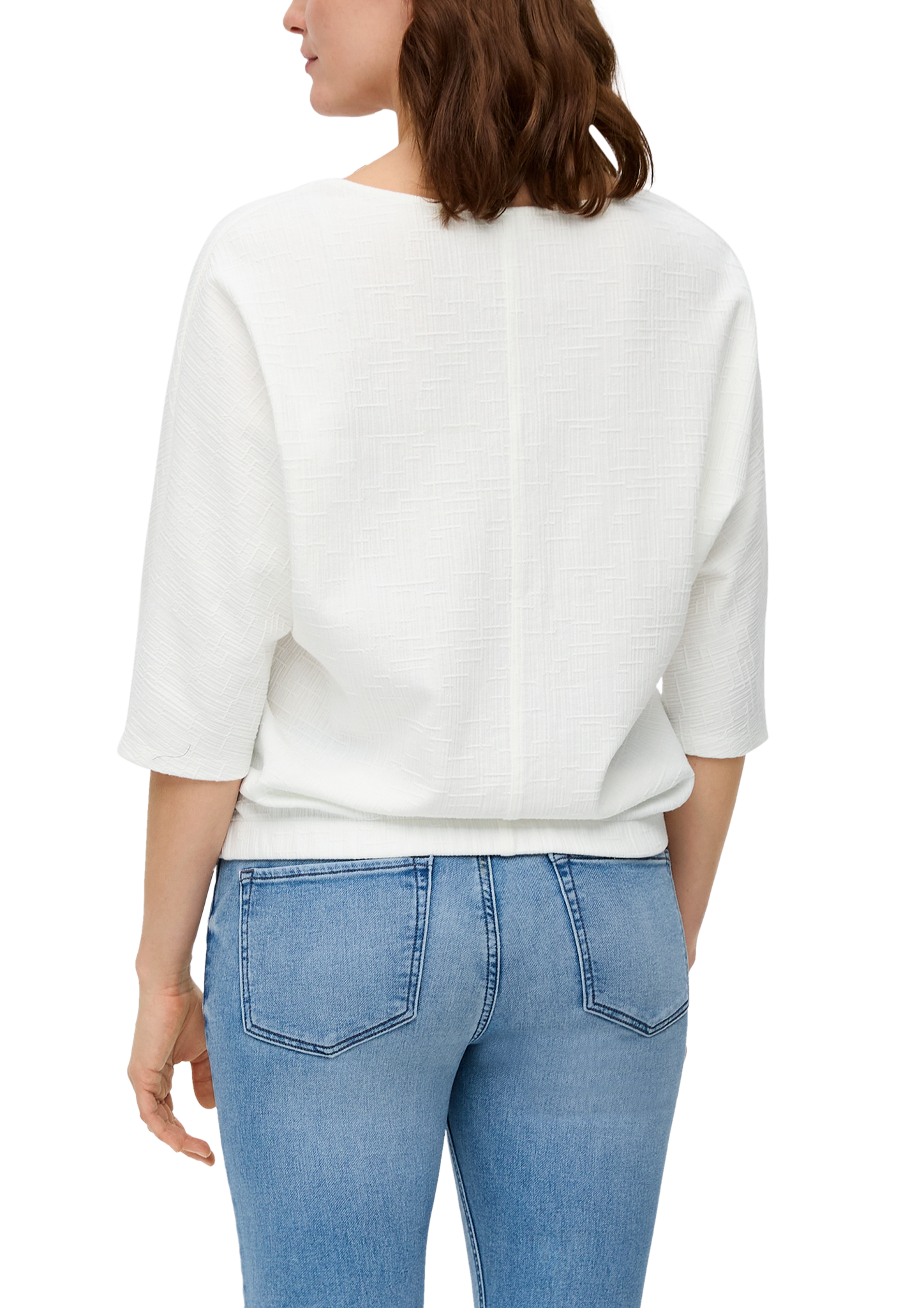 Jerseyshirt mit O-Shape und Musterstruktur