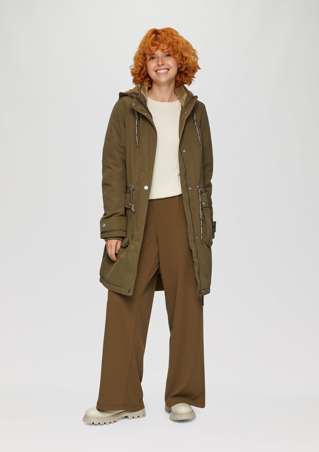 Gefütterter Parka mit Kapuze