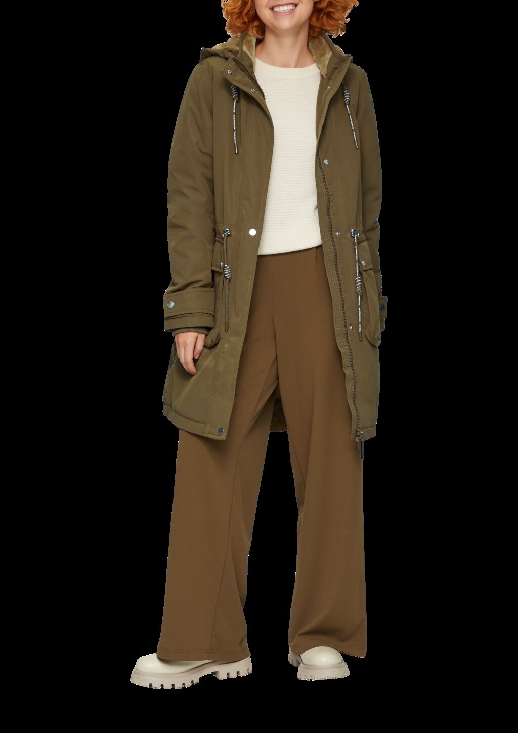 Gefütterter Parka mit Kapuze